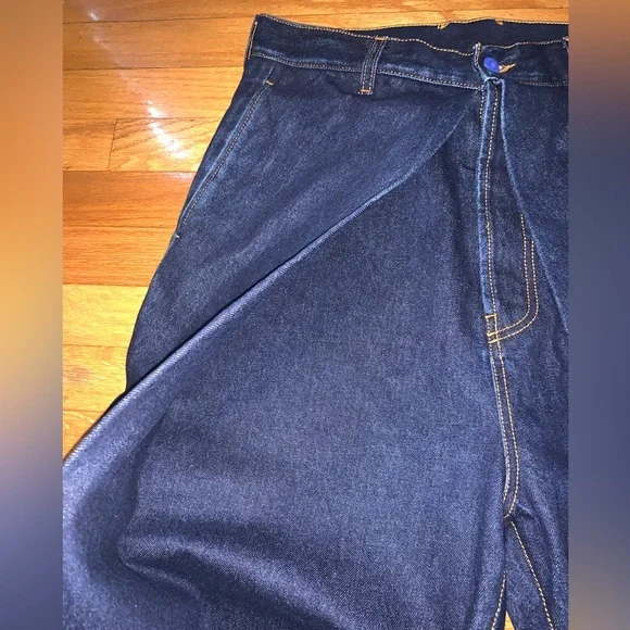 Marcelo Burlon Stone 5 Denim Pleated Jeans Pants Dark Blue Indigo 32 $800 - Picture 4 of 8